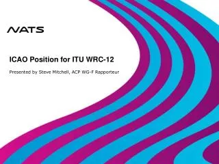 ICAO Position for ITU WRC-12