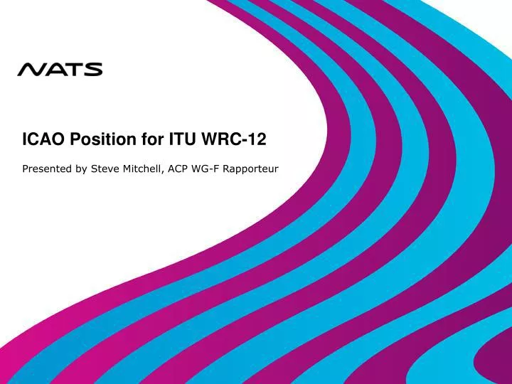 icao position for itu wrc 12