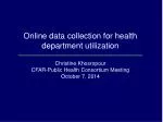 Effective Online Data Collection for Health Department Utilization - slide 1