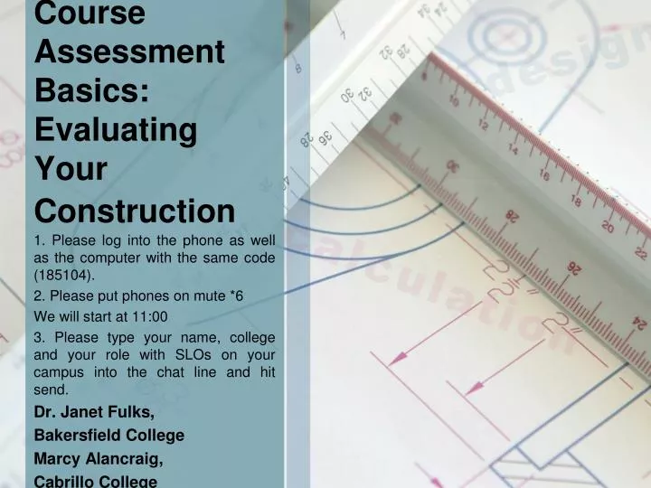 course assessment basics evaluating your construction
