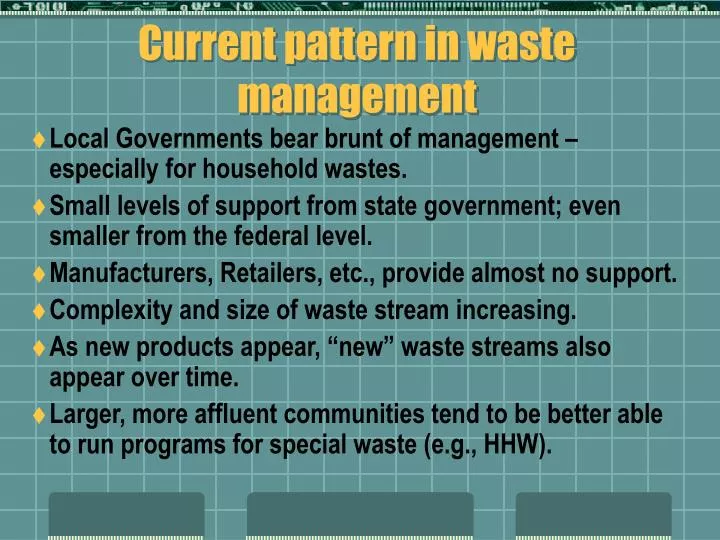 current pattern in waste management