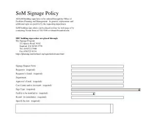 SoM Signage Policy