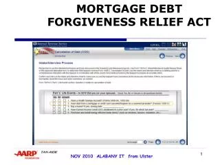 MORTGAGE DEBT FORGIVENESS RELIEF ACT