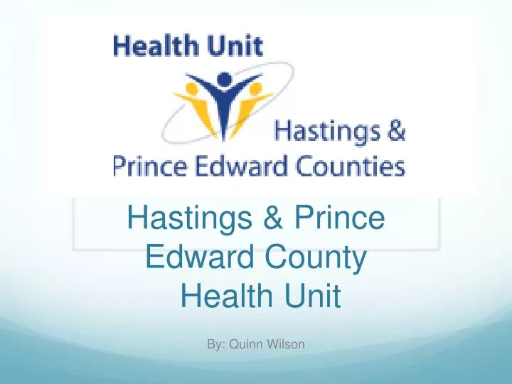 hastings prince edward county health unit