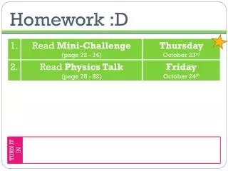 Homework :D