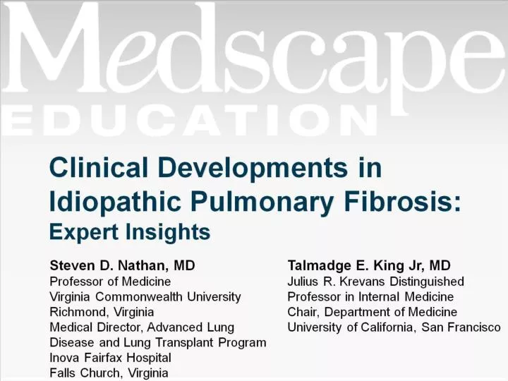 clinical developments in idiopathic pulmonary fibrosis expert insights