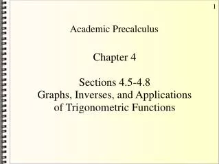 Academic Precalculus