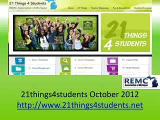 21things4students October 2012 http ://21things4students