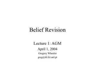 Belief Revision