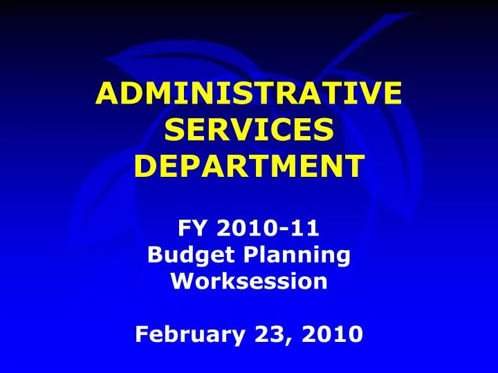 administrative services department