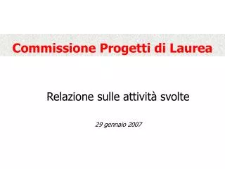 commissione progetti di laurea