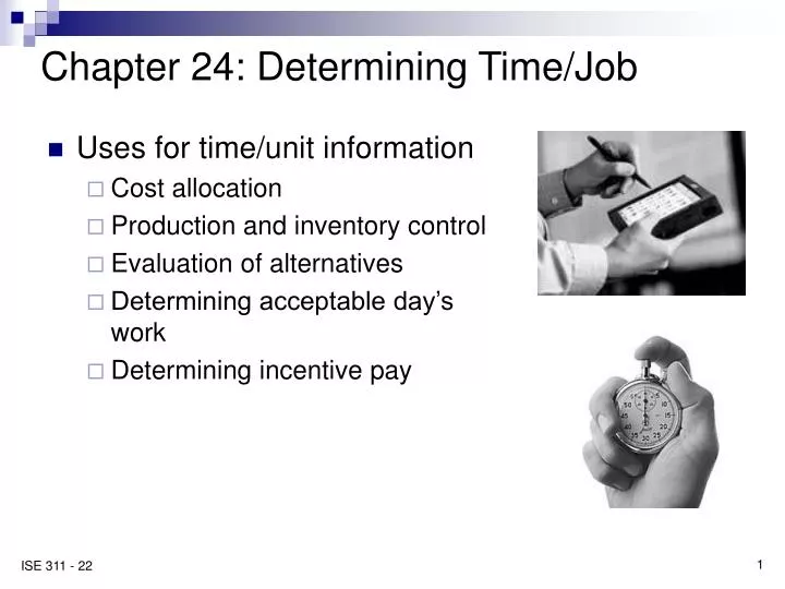 chapter 24 determining time job