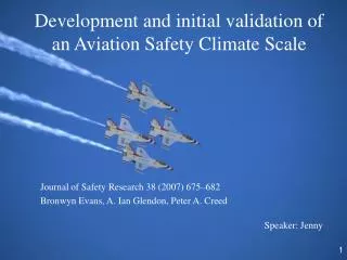 Development and initial validation of an Aviation Safety Climate Scale