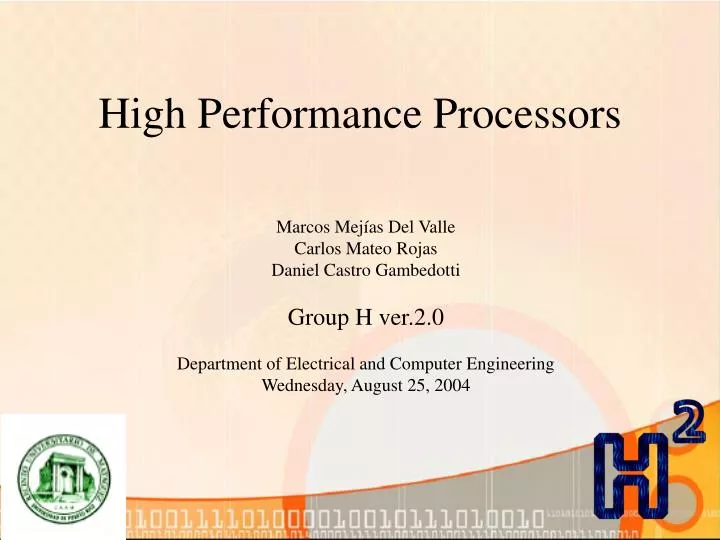 high performance processors