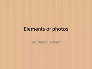 Elements of photos
