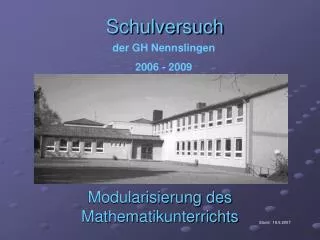 schulversuch