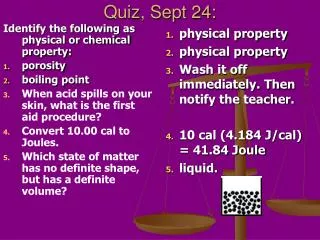 Quiz, Sept 24: