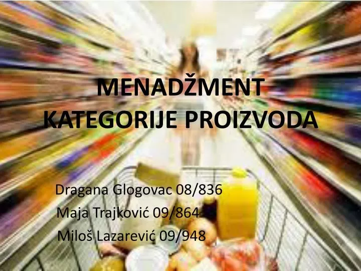 menad ment kategorije proizvoda