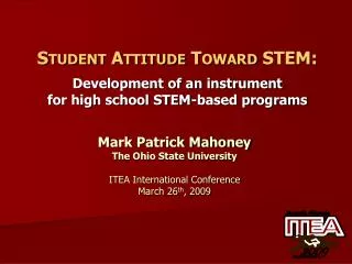 Student Attitude Toward STEM :