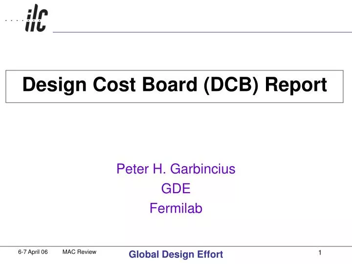 design cost board dcb report