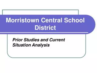Morristown Central School District