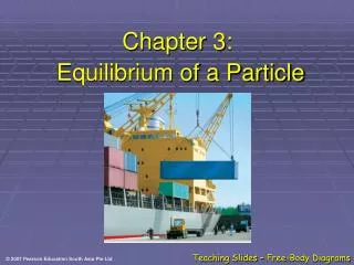 Chapter 3: Equilibrium of a Particle