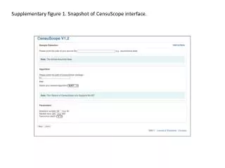 Supplementary figure 1. Snapshot of CensuScope interface.