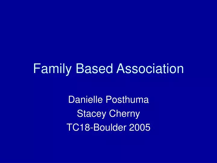 family based association