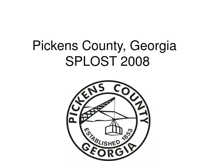 pickens county georgia splost 2008