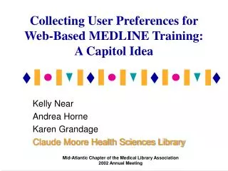 Collecting User Preferences for Web-Based MEDLINE Training: A Capitol Idea