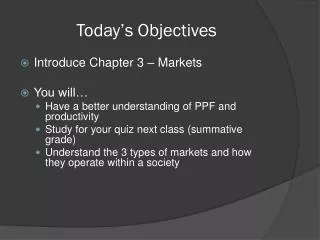 today s objectives