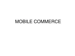 mobile commerce