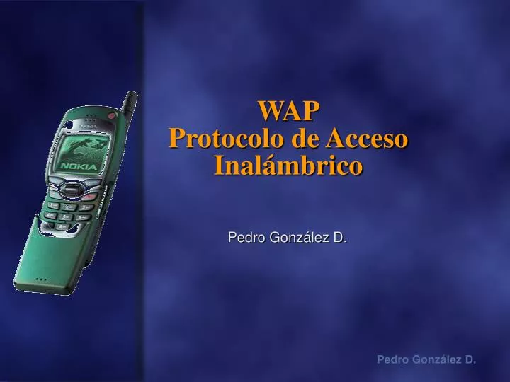wap protocolo de acceso inal mbrico