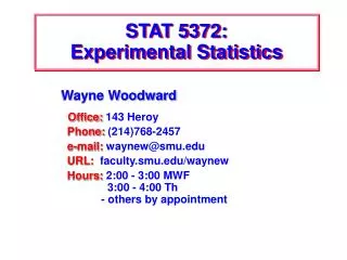 STAT 5372: Experimental Statistics