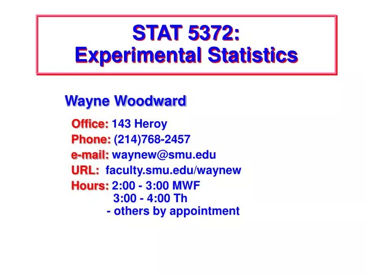 stat 5372 experimental statistics