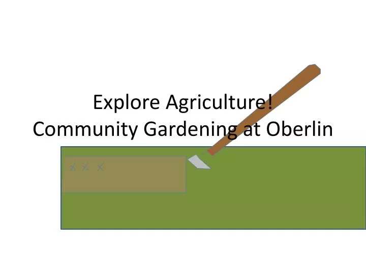 explore agriculture community gardening at oberlin