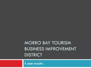 Morro Bay Tourism Business Improvement District