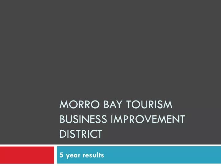 morro bay tourism business improvement district