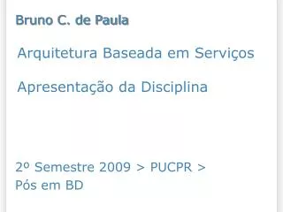 arquitetura baseada em servi os apresenta o da disciplina