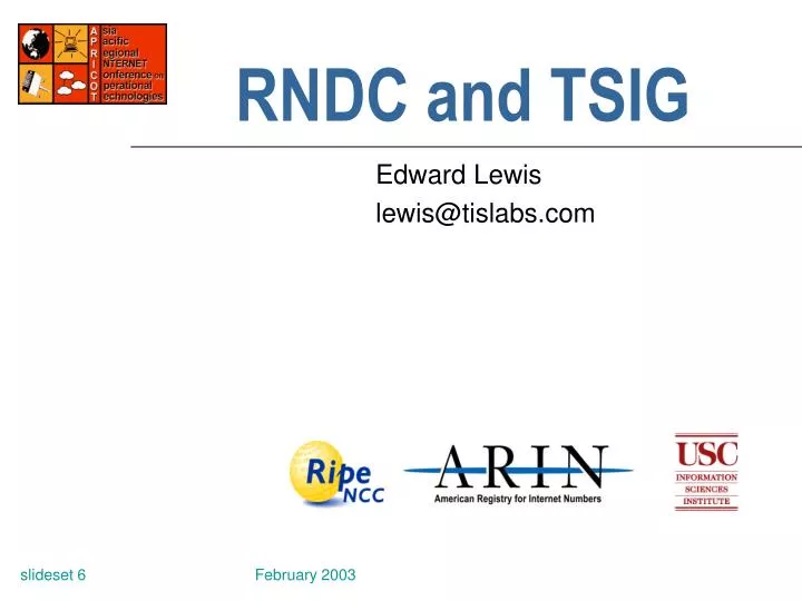 rndc and tsig