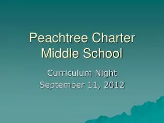 Peachtree Charter Middle School