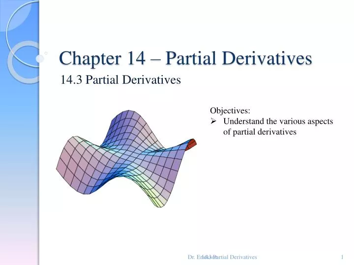 chapter 14 partial derivatives