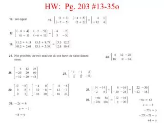 HW: Pg. 203 #13-35o