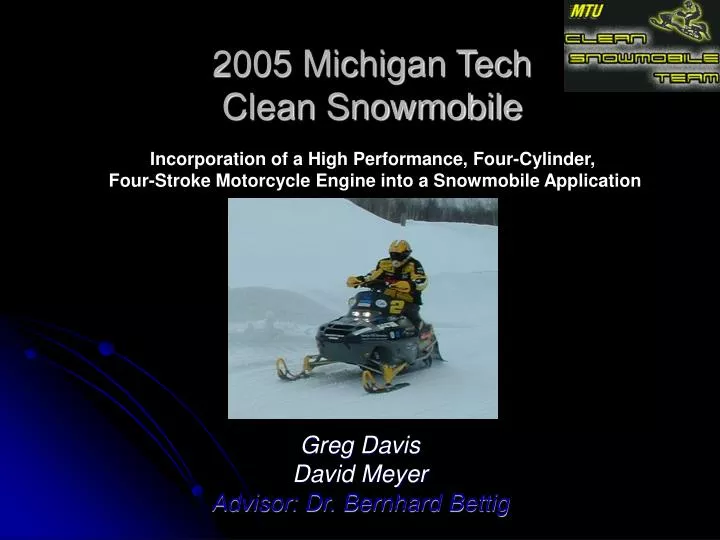 2005 michigan tech clean snowmobile