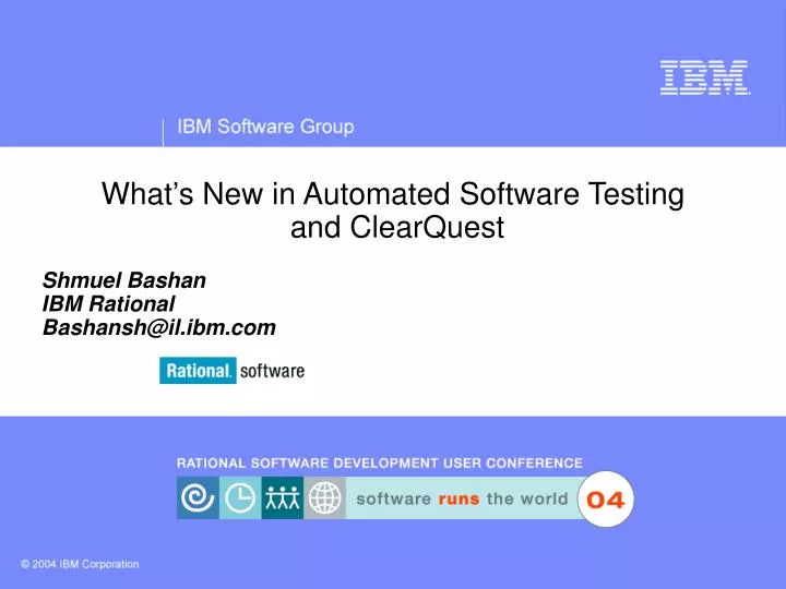 what s new in automated software testing and clearquest