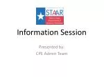 Information Session - slide 1