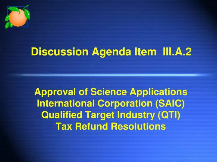 discussion agenda item iii a 2