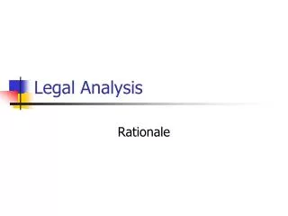 Legal Analysis