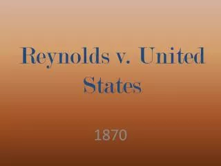 Reynolds v. United States