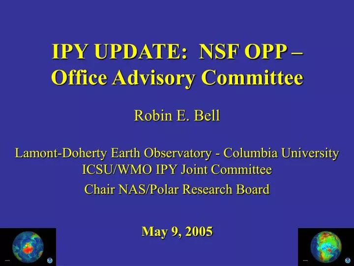 ipy update nsf opp office advisory committee